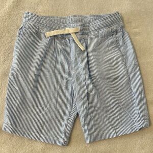 H&M Boys Blue White Striped Seersucker Shorts Size 6-7Y